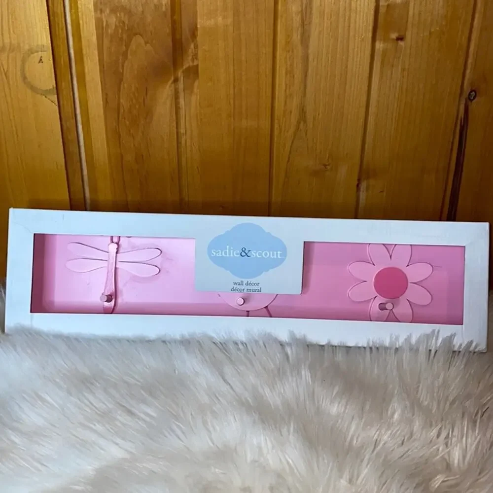 Sadie & Scout Pink Girl Wall Hooks NEW